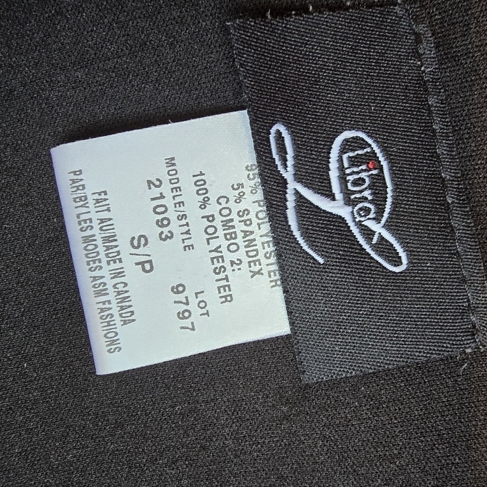 Libra Sleeveless Black Dress Layered Multi-Colored Skirt & Shoulder Detail Sz. S - Picture 11 of 11